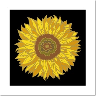 Royal Golden Sunflower Posters and Art